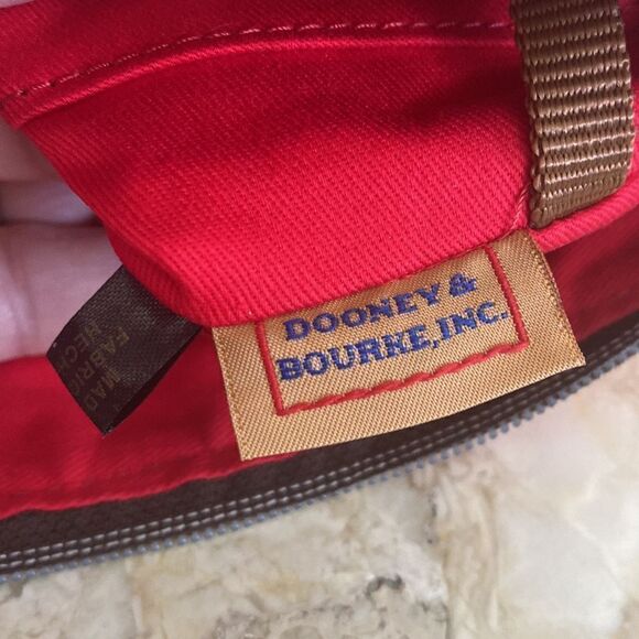 NWOT Dooney & Bourke Leather & Striped Canvas Crossbody Bag - Picture 15 of 16